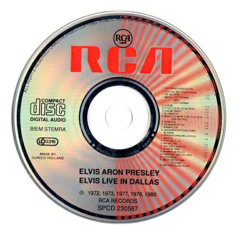 Cd Elvis Presley - Live In Dallas June 1975 - Fan Club Editi