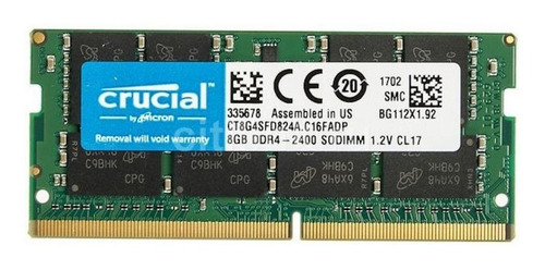 Memória RAM 8GB 1x8GB Crucial CT8G4SFD824A