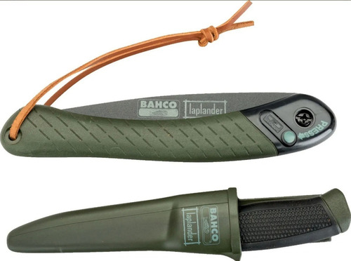Imagen 8 de 10 de Kit Supervivencia Bahco Cuchillo Con Vaina Y Serrucho Verde