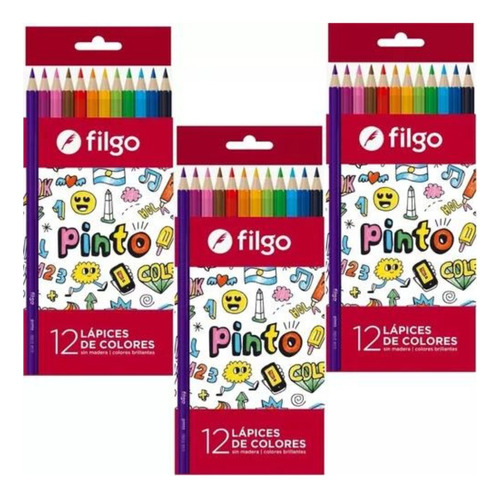 Lapices De Colores Largos Robercolor X12 - Pack X10 Cajitas 