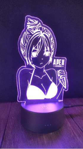 Wraith2 Apex Legends Lampara Acrilico Led Rgb 3d