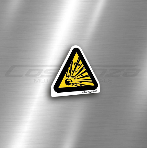 Calco Monoshock Yamaha Varias Warning Advertencia