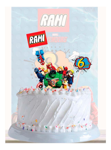 Kit Imprimible Lego Avenger Banner Cake Topper Adorno Torta