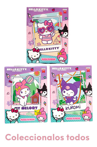 Rompecabezas 70 Piezas Hello Kitty - Kuromi - Melody Puzzle