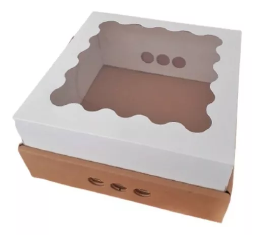 Caja Para Torta/Desayuno Apilable (Con Visor) – 24x24x12 – Sweet Packaging