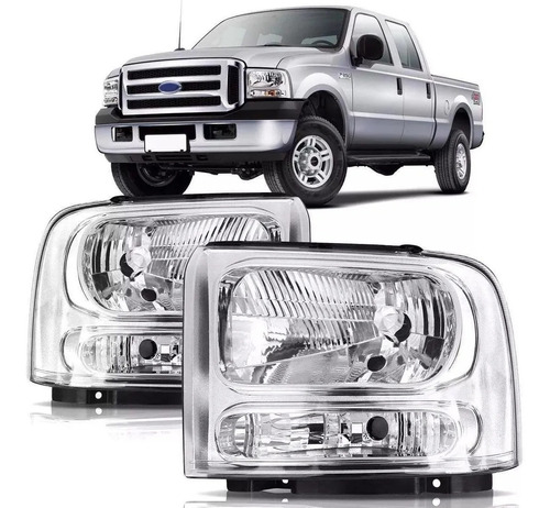 Farol F-250 / F-350 Esquerdo (modelo Novo) Original Ford