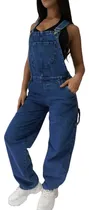 Comprar Jardinero Jean Mujer Enterito Urbano Tendencia Azul Jardinero Baggy 40