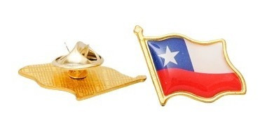 Pack 20 Piochas Pin Runn Con Bandera De Chile / Runn