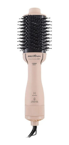 Escova Secadora Britânia Bec07r Soft 4 Em 1 1300w Cor Rosa 110V/220V