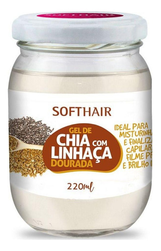 Soft Hair Manteiga Gel De Chia Com Linhaça Dourada 220ml