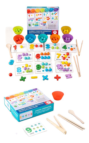 Juego De Clasificacion De Colores Y Conteo Montessori