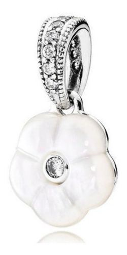 Charm Flor De Perla Y Plata 925 Pandora Original