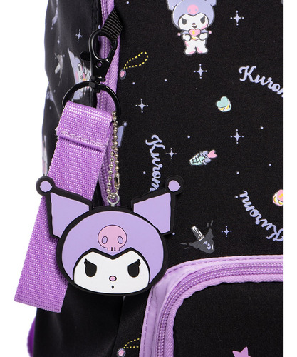 Kit Mochila Kuromi Original Truzt Lonchera Lapicera Primaria Violeta Liso