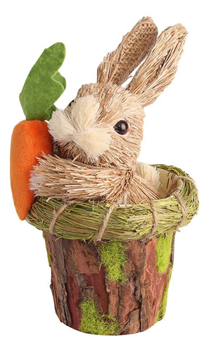 Bonitos Adornos De Conejo De Pascua En V, Decoración De Pasc