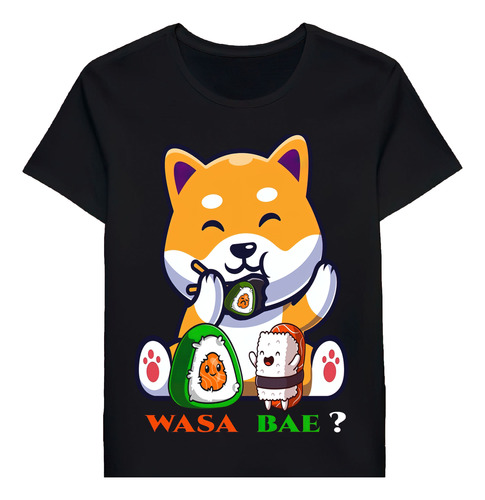 Remera Sushi Wasa Bae Wasabi Joke Sushi Shibainu 97443734