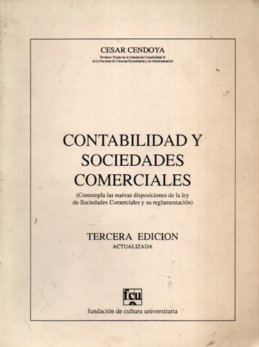 Contabilidad Y Sociedades Comerciales Cesar Cendoya 