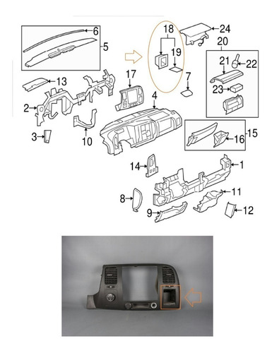 10391208 Compartimento Tablero Silverado 07/14 Nuevo 100