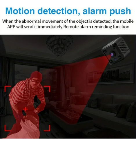 Mini Cámara Wifi Visión Nocturna Detección Movimiento 1080p