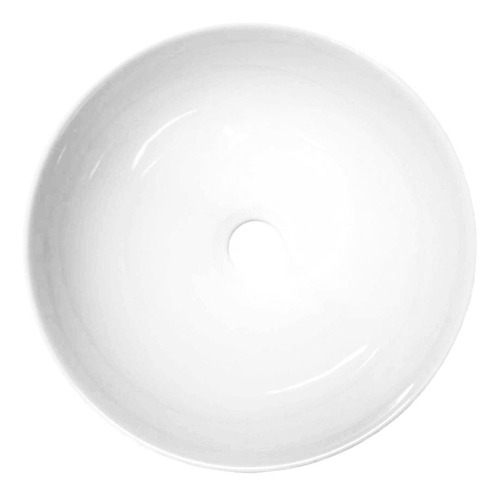 Imagen 4 de 9 de Bacha De Apoyo De Porcelana Blanca, Loza 32 Cm