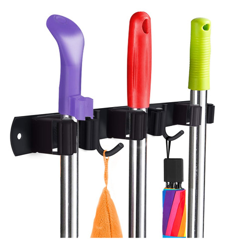 Soporte Para Escoba De Acero Inoxidable Resistente Huryfox,