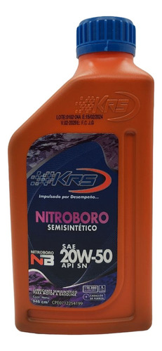 Aceite Krs Nitroboro Sae 20w50 Api Sn Semi-sintetico Caja 12