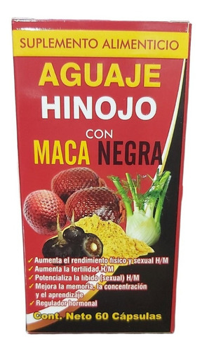 Aguaje Hinojo Con Maca Negra Naturalin Con 60 Capsulas