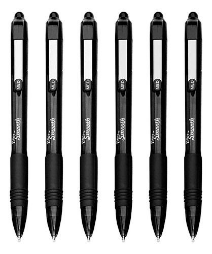 Z-grip Smooth - Retractable Ballpoint Pen - Pack Of 6 - Blac