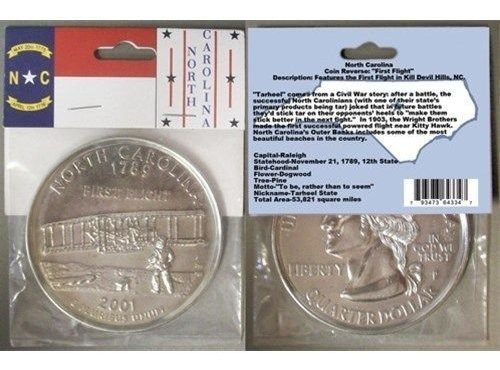 Articulo Para Broma - North Carolina Quarter Fake Jumbo Coin