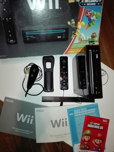 Consola De Juegos Wii Black Edición Super Mario Bros
