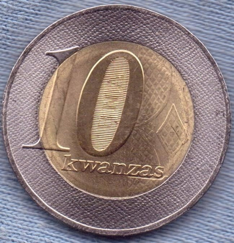 Imagen 2 de 2 de Angola 10 Kwanzas 2012 * Republica * Bimetalica *