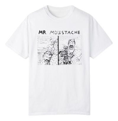 Camiseta De Nirvana Mr. Moustache - Blew - Negro/blanco