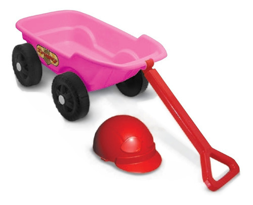 Carrinho De Puxar Infantil Com Capacete Rosa - Kepler