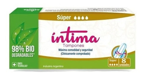 Tampones Femeninos Intima Super X 8 Unidades (digitales)