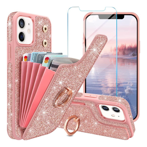 Casewind Funda Tipo Cartera P/ iPhone 12 Tarjetero Soporte