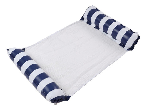 Hamaca Flotante Inflable Para Piscina Para Rayas Azul Oscuro