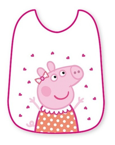 Babero Grande Peppa Pig +6m Toalla Impermeable Dispita