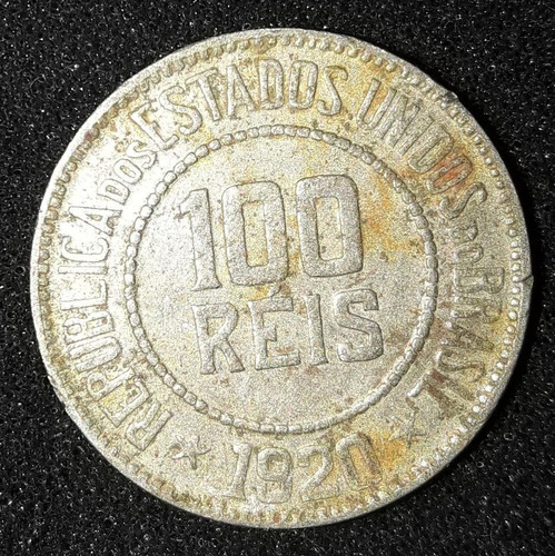 Moeda 100 Réis Ano 1920 Brasil