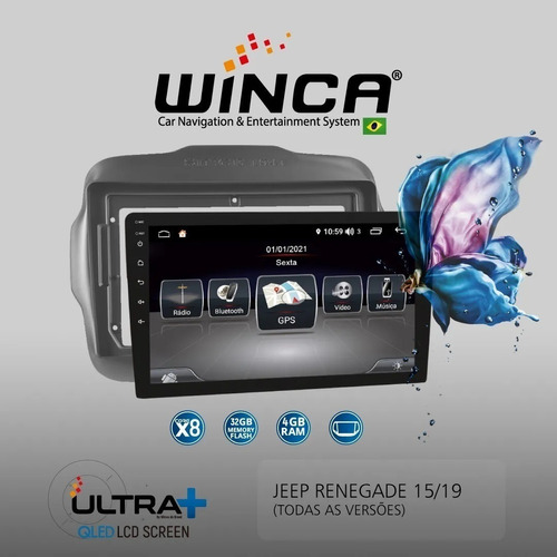 Central Multimídia Winca Ultra+ Qled Jeep Renagade