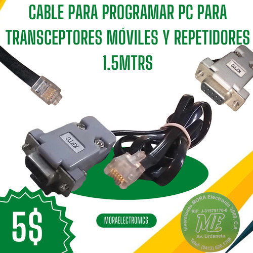 Cable Programar Pc Para Transceptores Móviles Y Repetidores