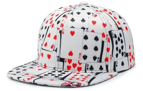 Gorra Plana Ajustable Poker Cartas Snapback Baraja Pica 