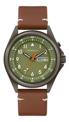 Caravelle Traditional Quartz Mens Acero Inoxidable Con ...