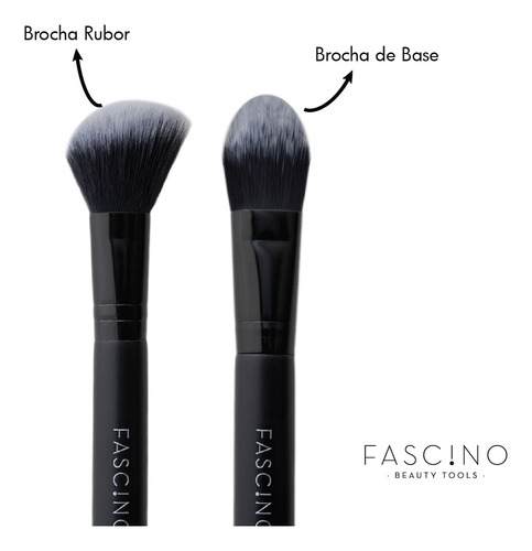 Imagen 4 de 5 de Set 4 Brochas Y Pinceles Makeup Crueltyfree+brochero Fascino
