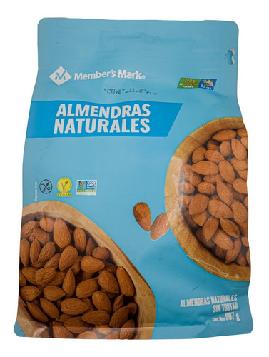 Bolsa De Almendras Naturales Sin Tostar Member's Mark 907 Gr