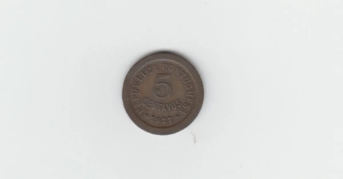 Moneda Portugal 5 Centavos 1927 Bueno
