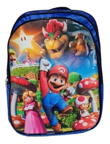 Mochila Escolar Preescolar Mario. Spiderman, Pikachu Niños