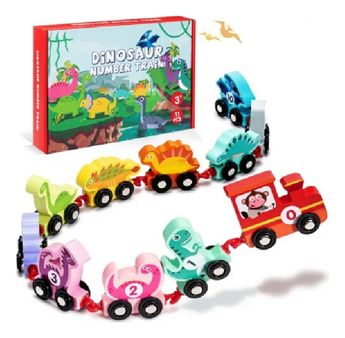 Tren De Dinosaurio Para Niños Didacticos Letras Y Numeros