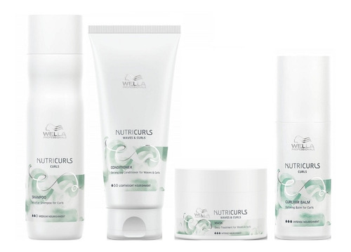 Shampoo + Conditioner + Mascarilla +bálsamo Wella Nutricurls