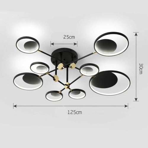 Lámpara Led De Techo Oostrum 8 Círculos