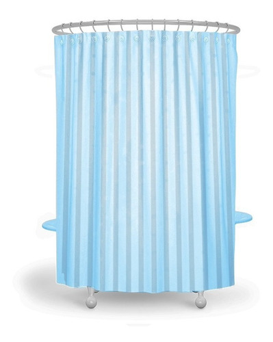 Imagen 1 de 9 de Cortina De Baño Tramada Colores Lisos Plástico Premium Diseños Surtidos Anti Hongos Poliéster Incluye Ganchos Rupless