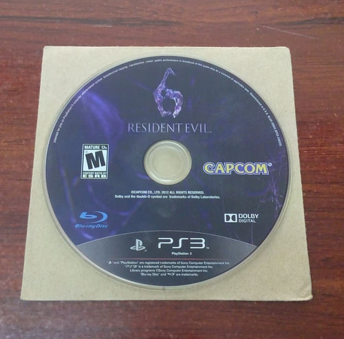 Resident Evil 6 Play Station 3 Ps3 (solamente Disco)